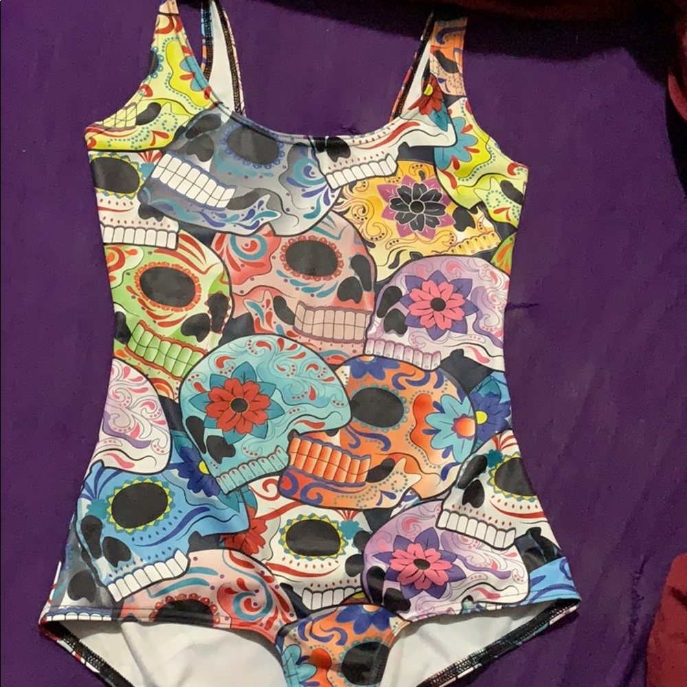 Blackmilk day of the dead swimsuit one piece  pc